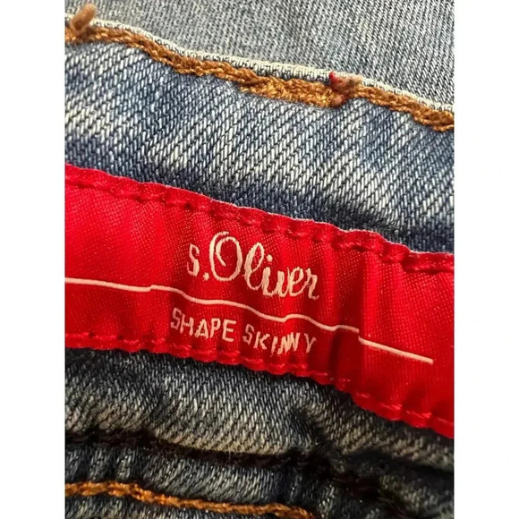 S.OLIVER WOMENS MID RISE DISTRESSED SHAPE SKINNY JEANS SIZE 29 /31 - Picture 8 of 8